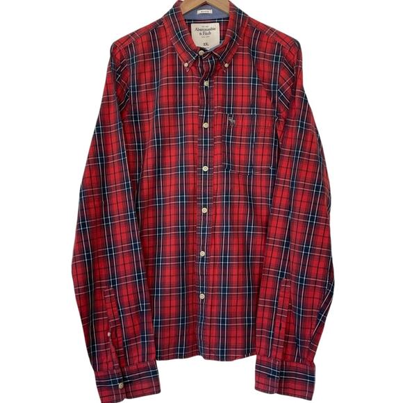 Abercrombie & Fitch Other - Abercrombie & Fitch Mens Plaid Shirt Muscle Cabincore Gorpcore Button Up 2XL